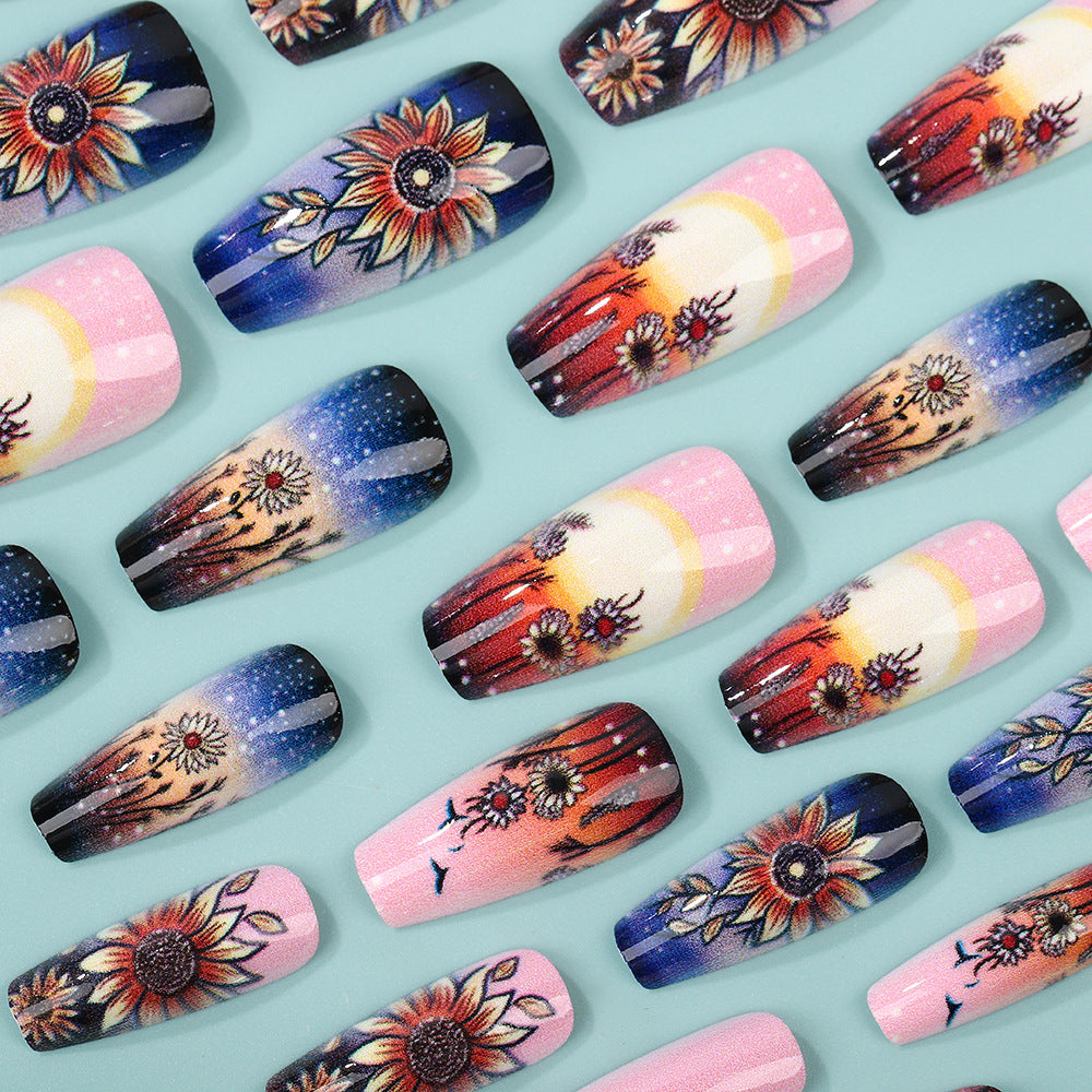 Art Nail Set with Bohemian Designs Acalora