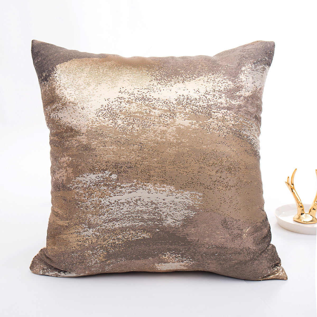 Decorative Textured Cushion with Metallic Finish