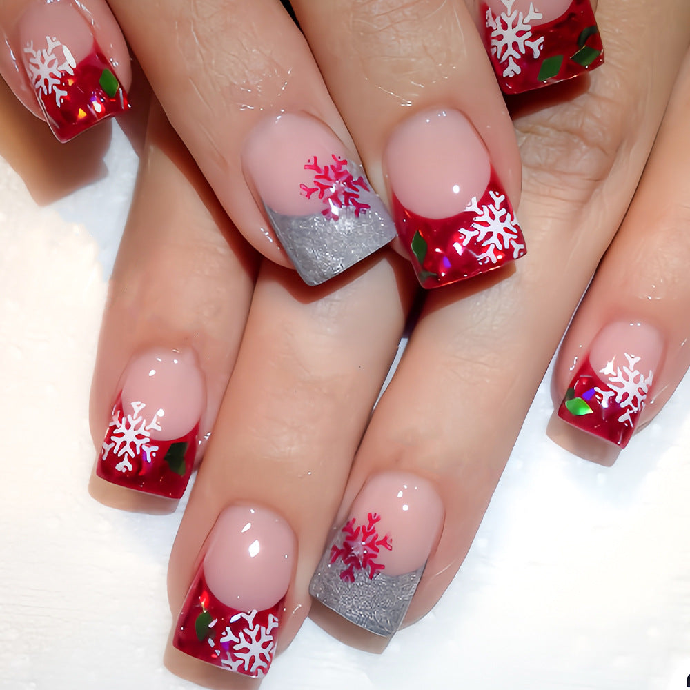 Seasonal Snowflake Nail Art Wraps Acalora