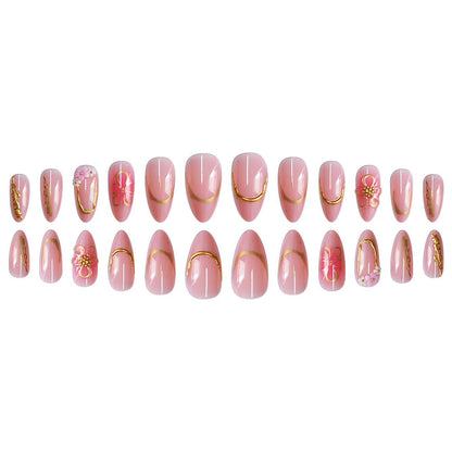 Decorative Floral Press-On Nail Art Set Acalora