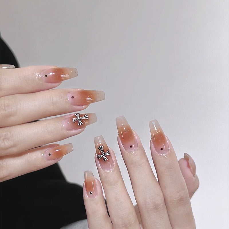 Artificial nail set with glamorous 3D decorations Acalora