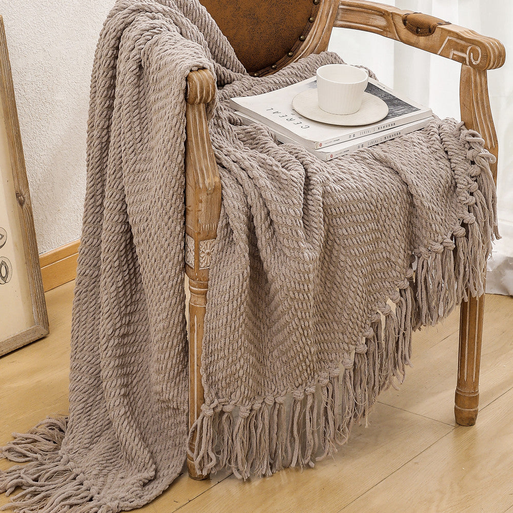 Unisex Cozy Knitted Blanket