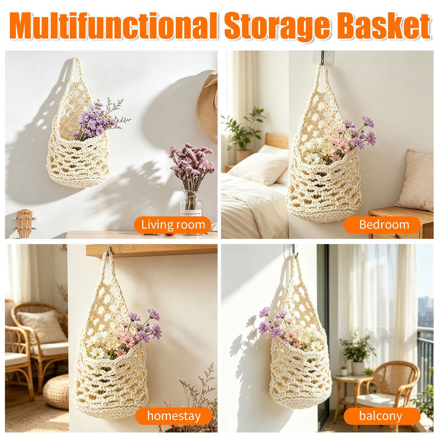 Macrame Flower Basket Acalora