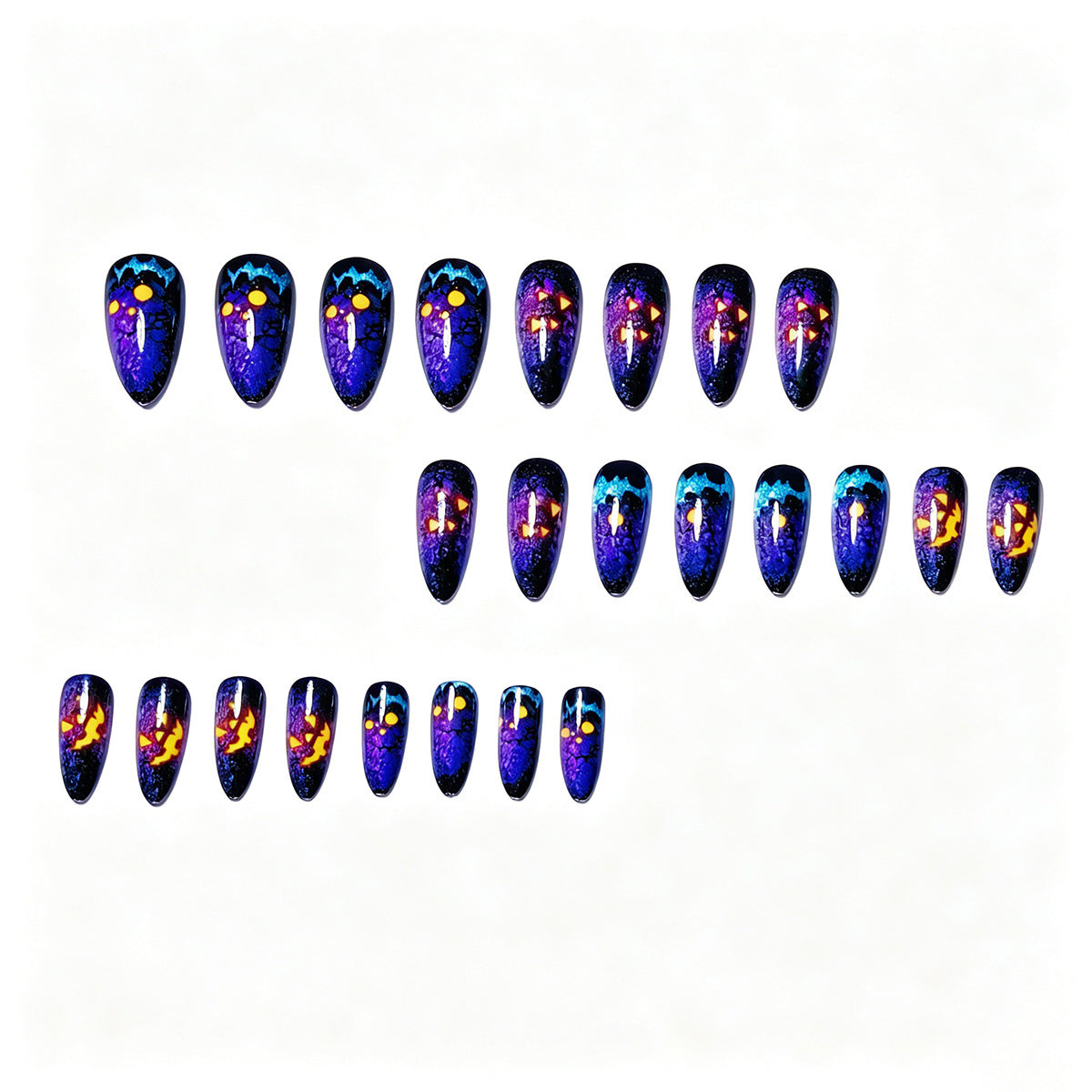 Spooky Pumpkin Themed Nail Art Acalora