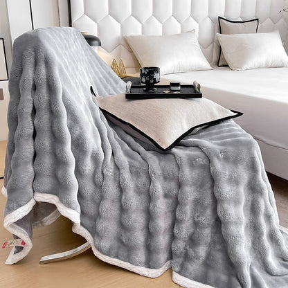 Plush Faux Fur Throw Blanket