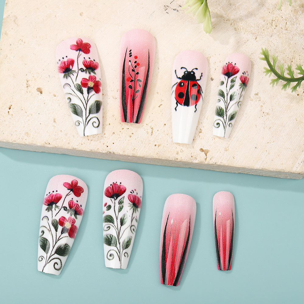Creative Nail Art Set with Floral Motifs Acalora