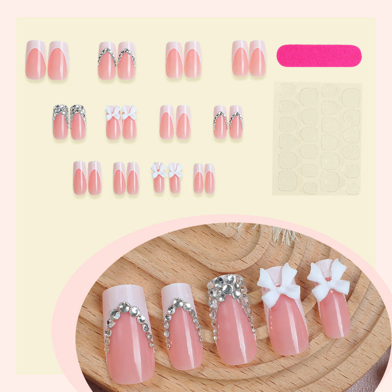 Decorative Rhinestone Press-On Nail Set Acalora