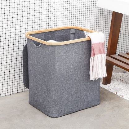Storage basket with wooden frame Acalora