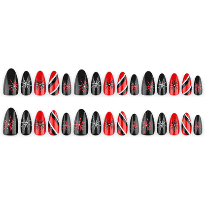 Acrylic Nail Set with Modern Geometric Design Acalora