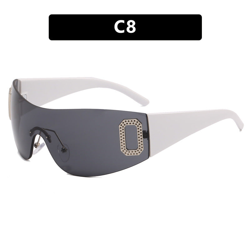 Women's sporty sunglasses in futuristic shield design Bowlift