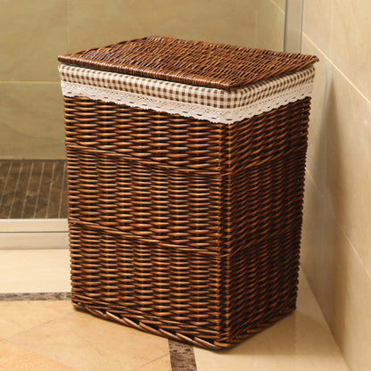 Women's laundry basket with elegant fabric cover and unique design Bowlift