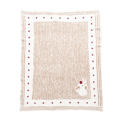 Cozy Fleece Cat-Themed Throw Blanket