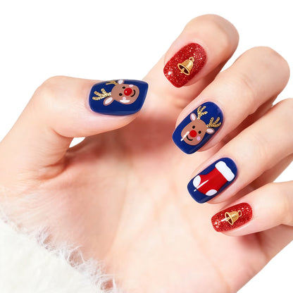 Festive artificial nails with Christmas motifs Acalora