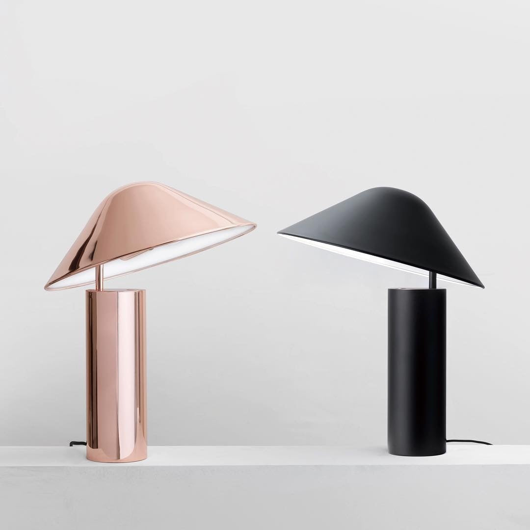 Modern Table Lamp with Sculptural Detail