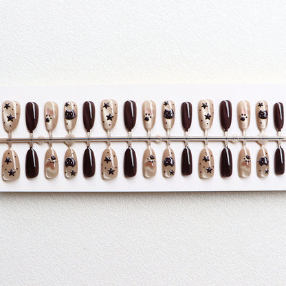 Thematic Artistic Press-On Nail Design Acalora