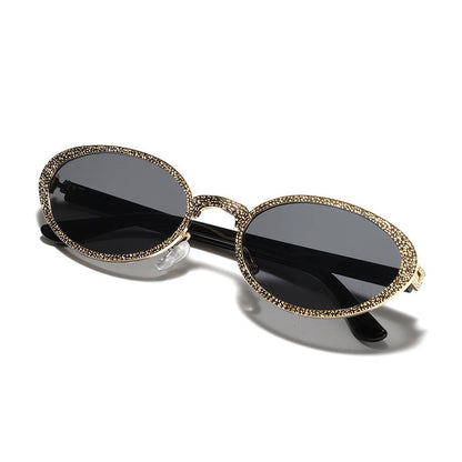 Women Glamorous Sunglasses with Sparkling Frame Decoration Bowlift