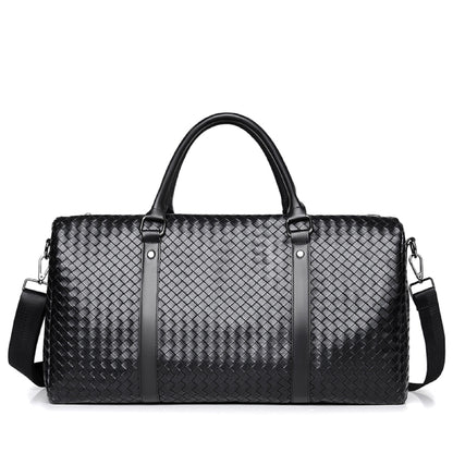 Premium Woven Leather Duffel Bag Acalora