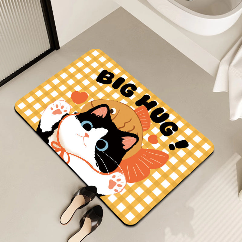 Cute Cartoon Pet-Themed Bath Mat Acalora