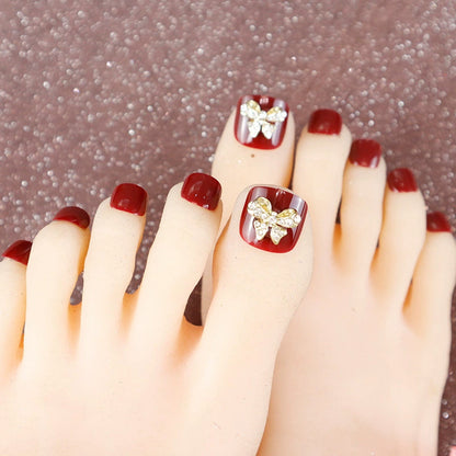 Premium Decorative Press-On Toenail Set Acalora