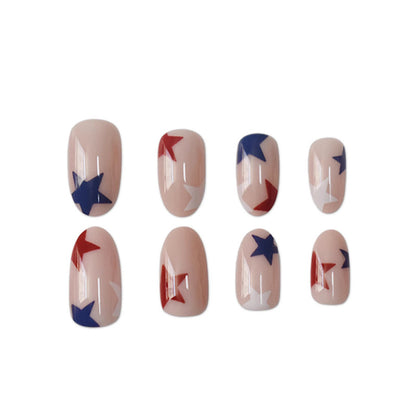 Artistic Star-Pattern Press-On Nails Acalora