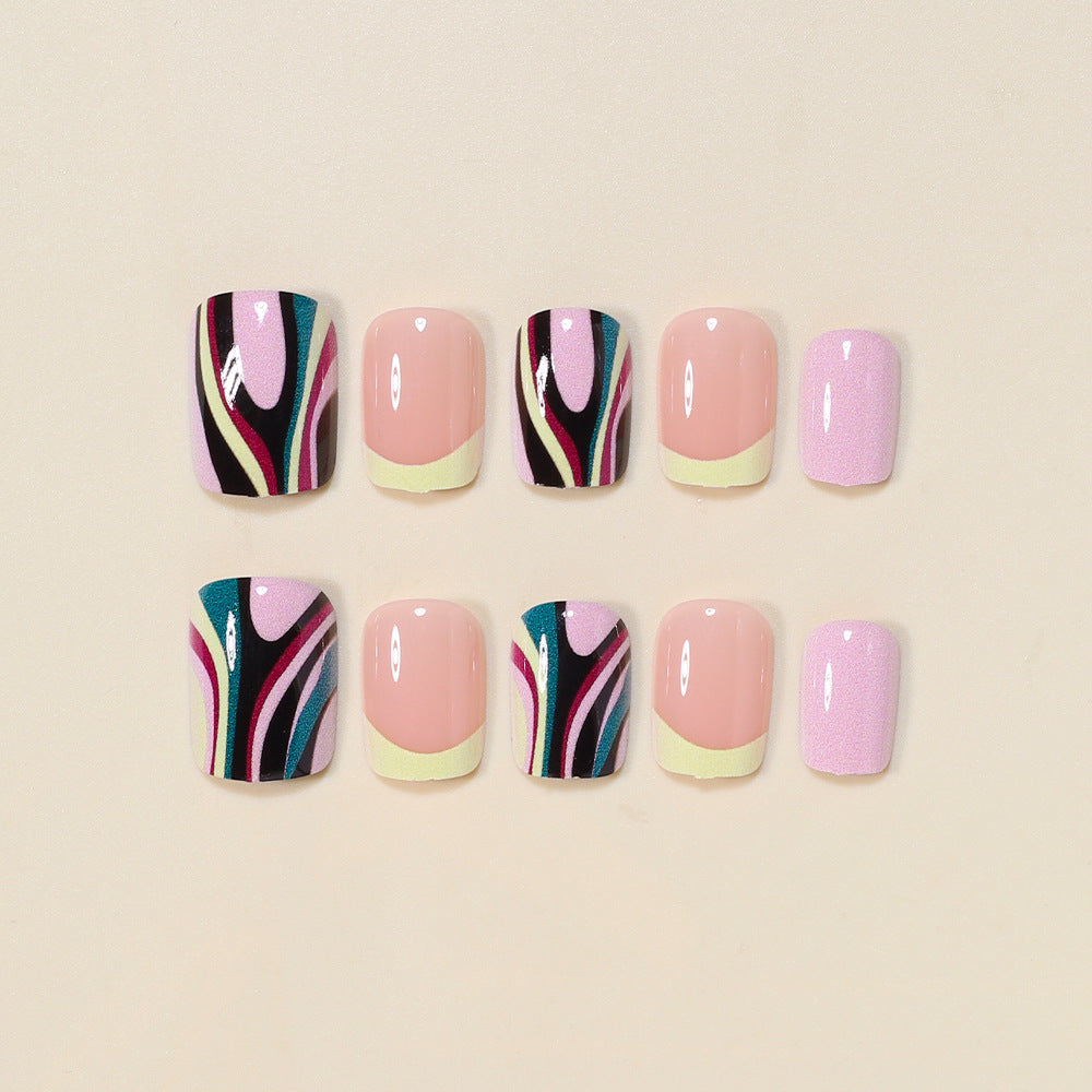 Artistic French Tip Nail Design Acalora