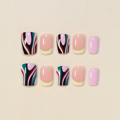 Artistic French Tip Nail Design Acalora