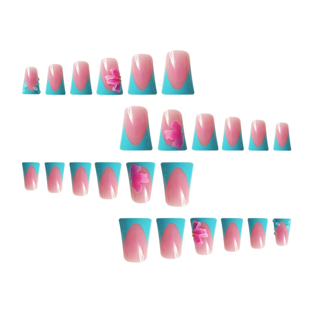 Artistic French Tip Nail Enhancements Acalora