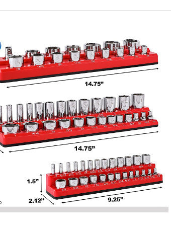 Heavy-Duty Magnetic Socket Organizer Bowlift