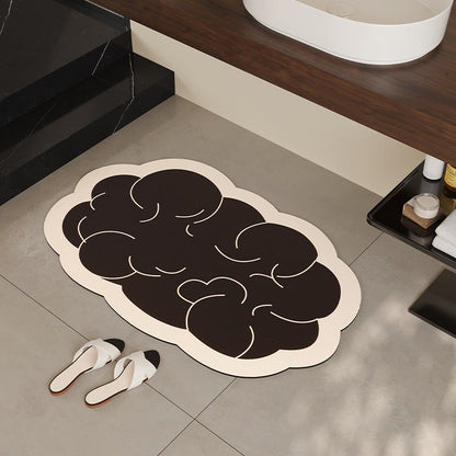 Cloud-Shaped Soft Bath Mat
