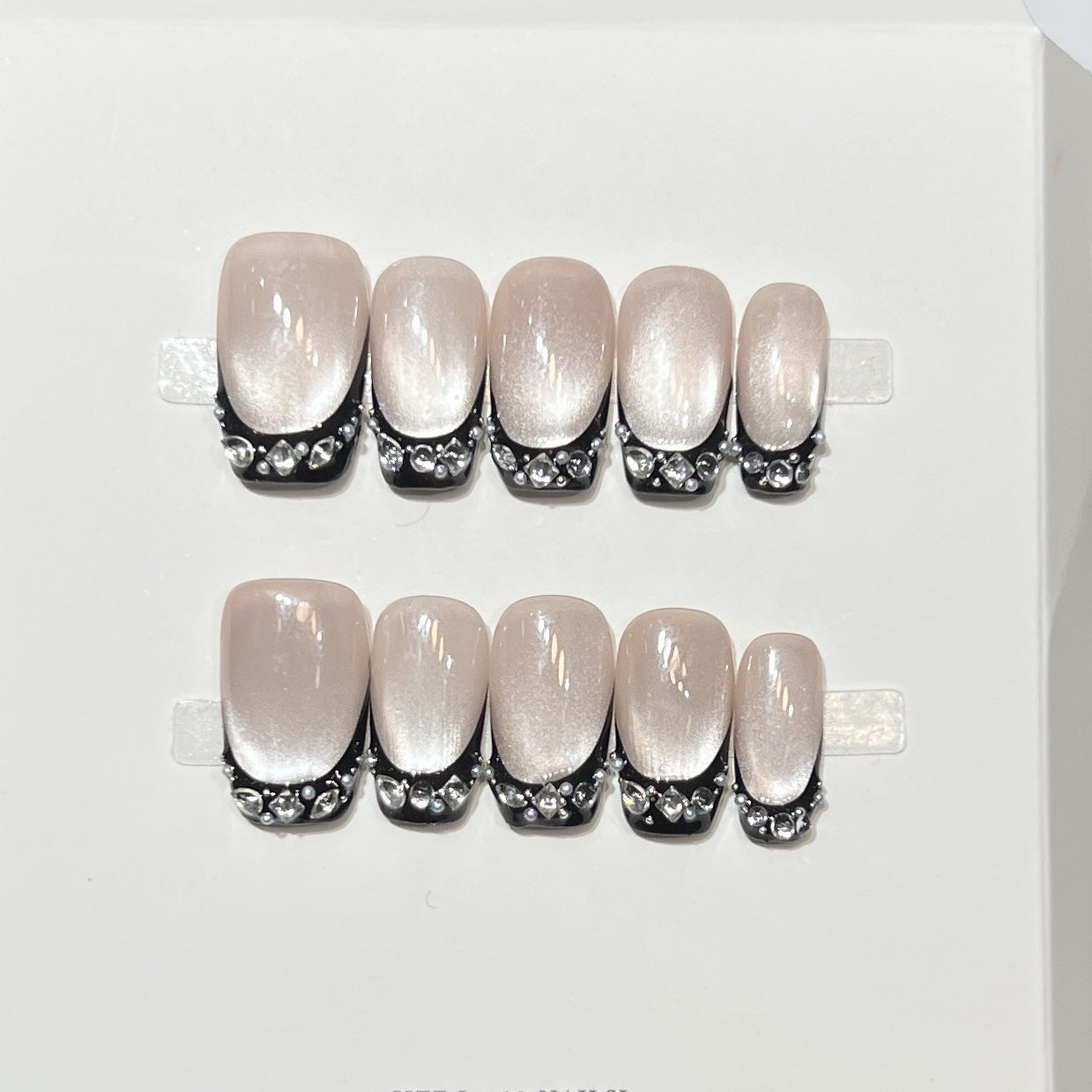Decorative Rhinestone Tip Press-On Nails Acalora