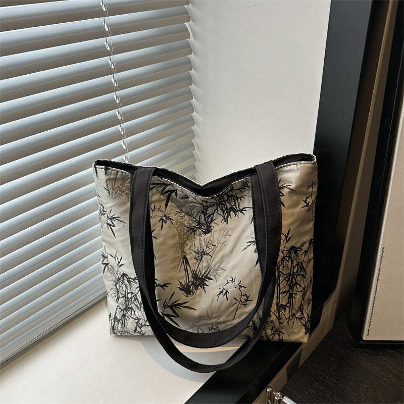 Stylish Bamboo Print Tote Bag Acalora