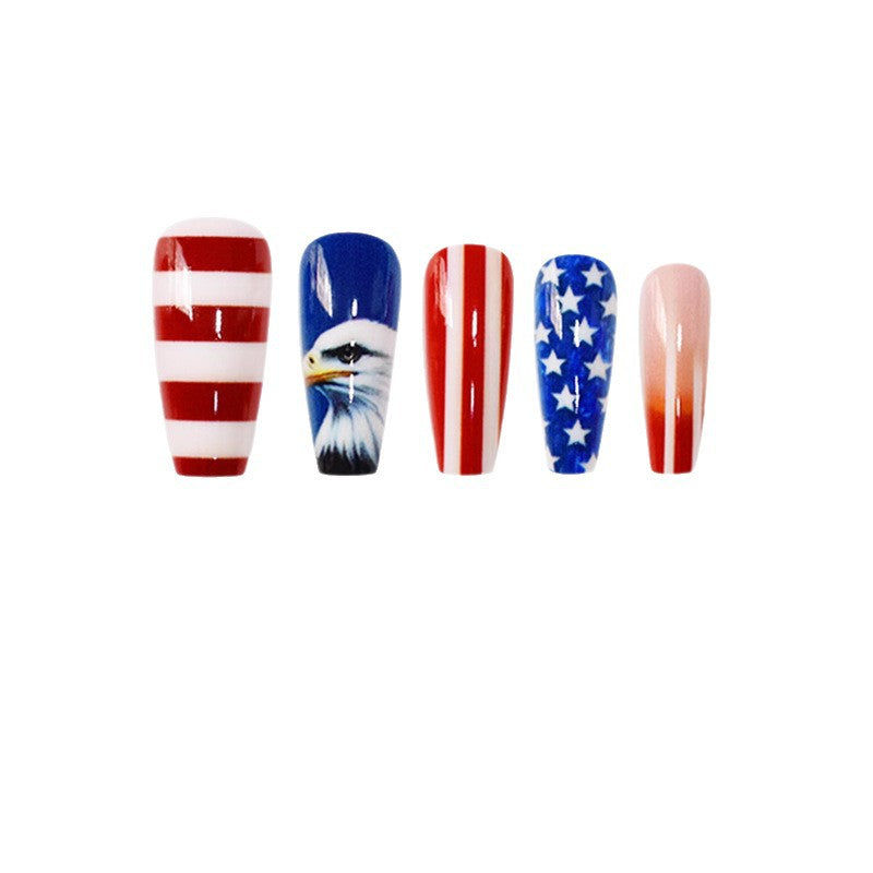 Patriotic Themed Press-On Nail Art Acalora
