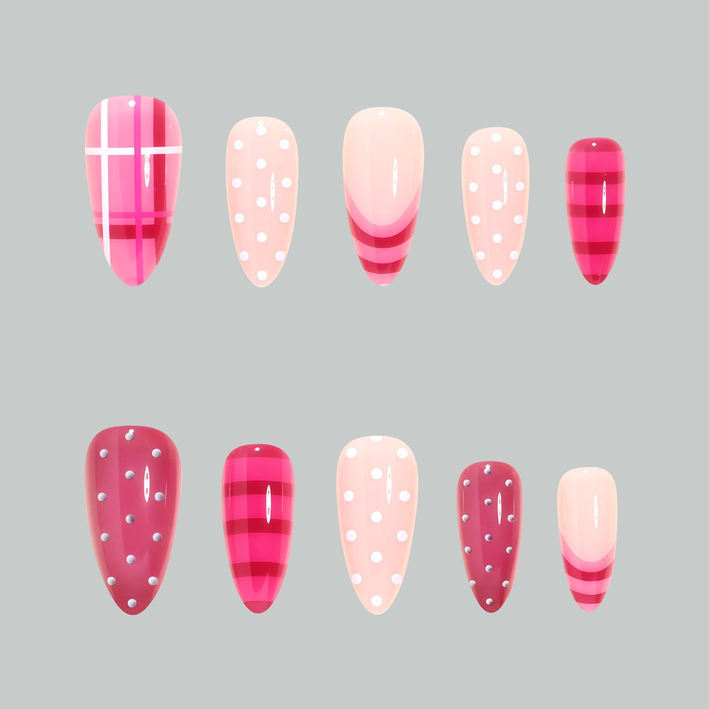 Artistic Glossy Stiletto Press-On Nail Set Acalora