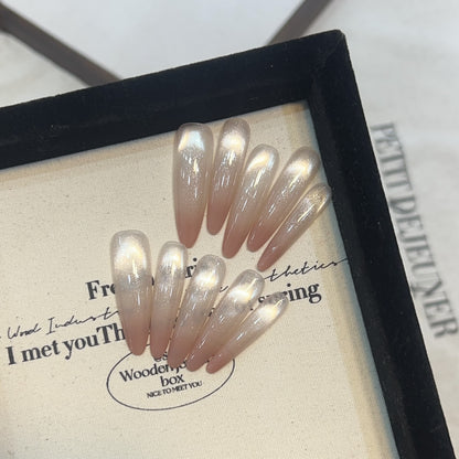 Stiletto Press-On Nail Set with Glitter Finish Acalora