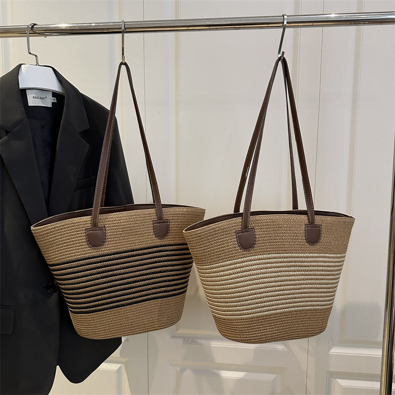 Stylish Straw Beach Tote Bag Acalora