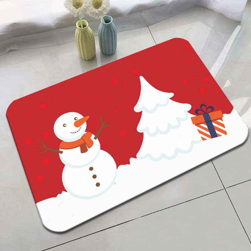 Festive Holiday-Themed Bath Mat