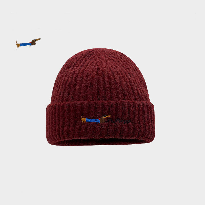 Knitted Dog-Themed Beanie