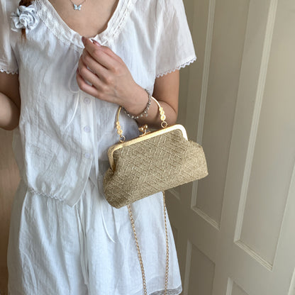 Vintage-Inspired Textured Crossbody Bag Acalora