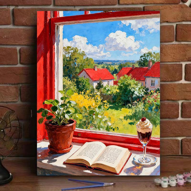 Scenic Window View Canvas Art Print
