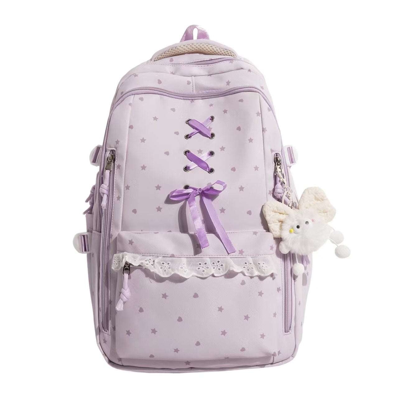 Lace-Up Detail School Backpack Bowlift