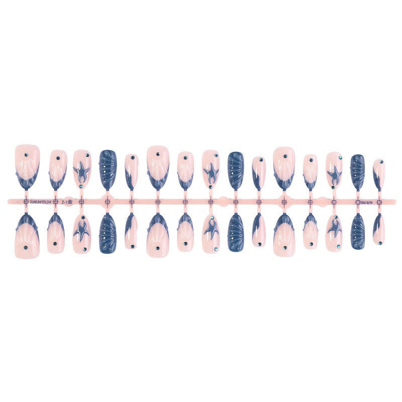 Artistic Nail Design Set with Oceanic Elements Acalora