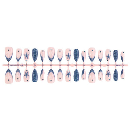 Artistic Nail Design Set with Oceanic Elements Acalora