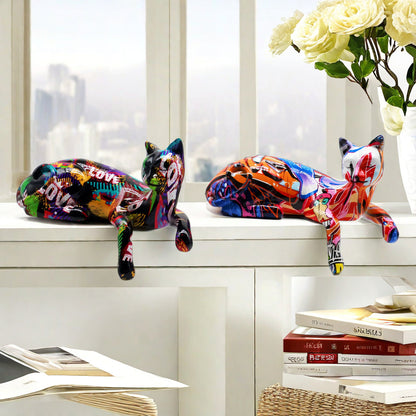 Colorful Cat Sculpture Acalora