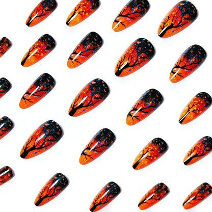 Artistic Autumn Grove Nail Art Acalora