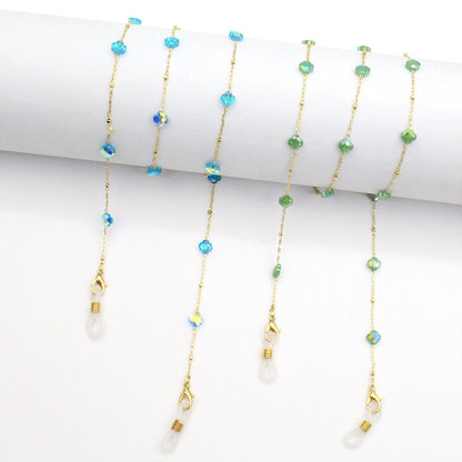 Elegant Crystal-Designed Eyewear Chain Acalora