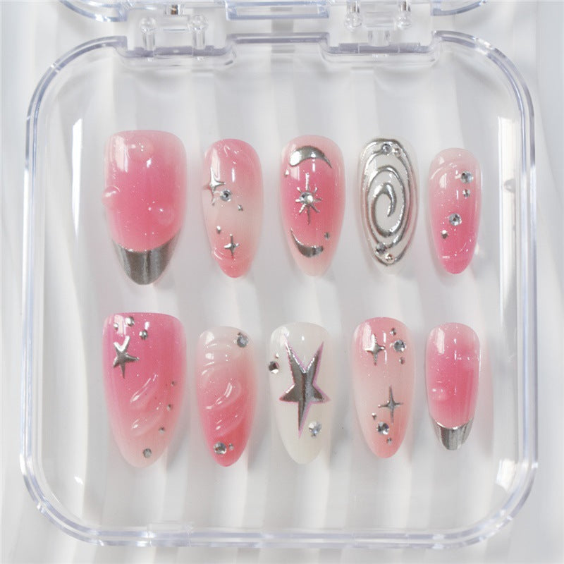 Decorative Star and Swirl Nail Art Acalora