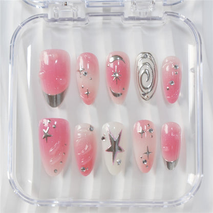 Decorative Star and Swirl Nail Art Acalora