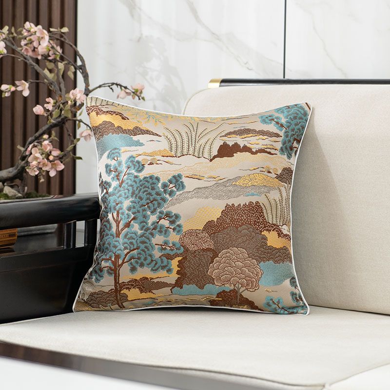 Embroidered Decorative Throw Pillow
