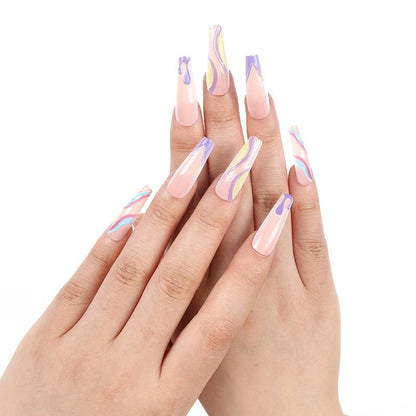 Luxury style artificial nails with intricate decorations Acalora