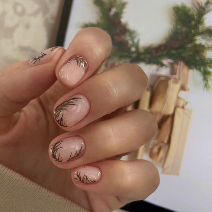 Decorative Press-On Nail Art Kit with Holiday-Themed Designs Acalora